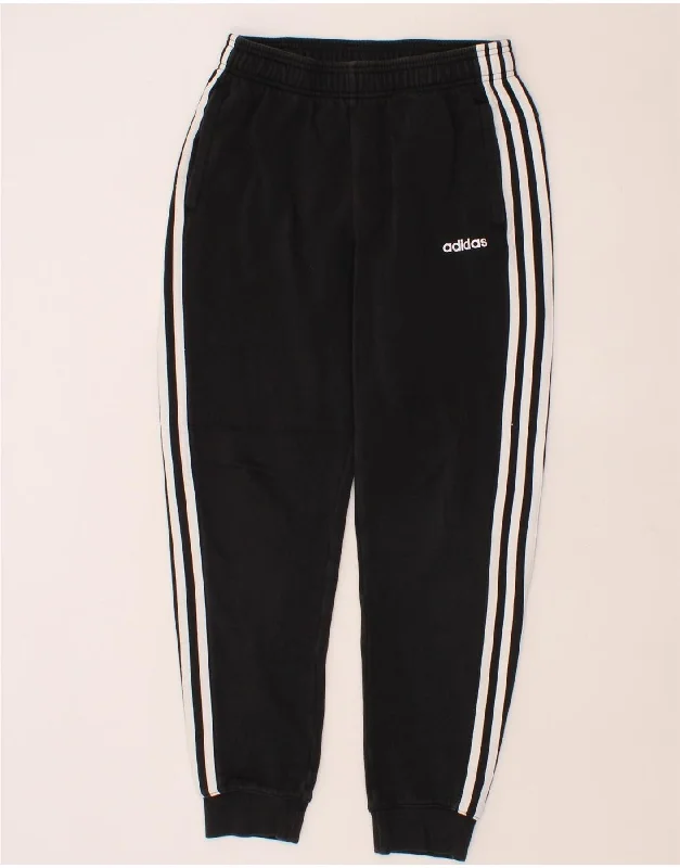 Modern Comfort ADIDAS Boys Tracksuit Trousers Joggers 13-14 Years Black Cotton