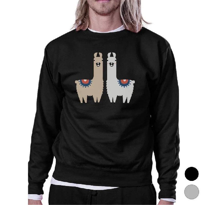 Easy Chic Wear Llama Pattern Unisex Crewneck Sweatshirt