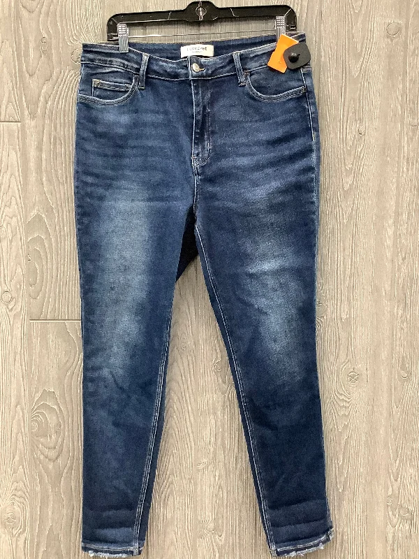 Smart Comfort Jeans Skinny By Vervet In Blue Denim, Size: 14