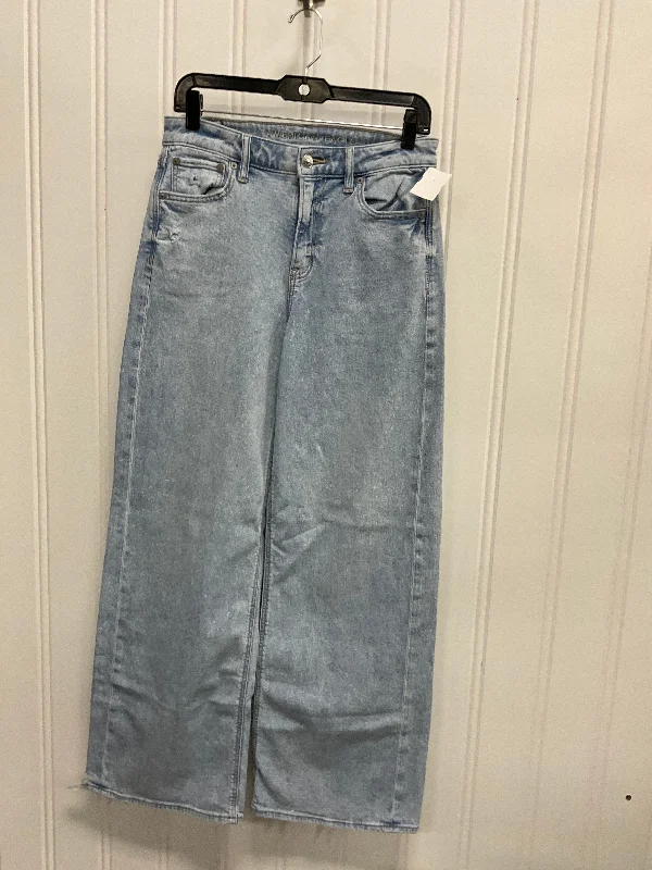 Elegant Casuals Jeans Wide Leg By American Eagle In Blue Denim, Size: 2