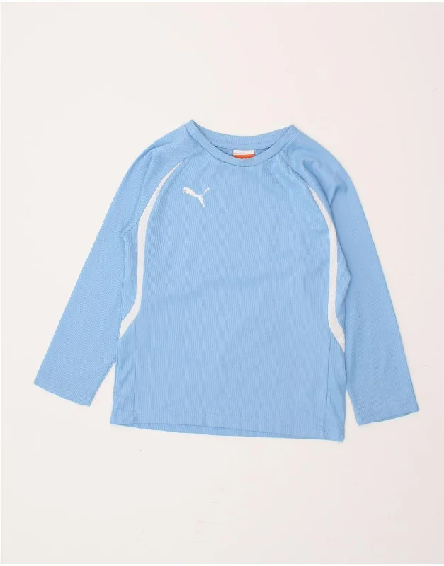 Trendy Dresses ADIDAS Boys Graphic Top Long Sleeve 7-8 Years Blue