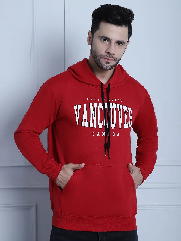 Easygoing Fashion Vimal Jonney Maroon Printed Hooded Cotton Fleece Sweatshirt for Men Easygoing Fashion Vimal Jonney Maroon Printed Hooded Cotton Fleece Sweatshirt for Men