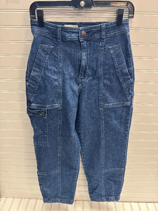Relaxed Fit Jeans Boyfriend By Pilcro In Blue Denim, Size: 2