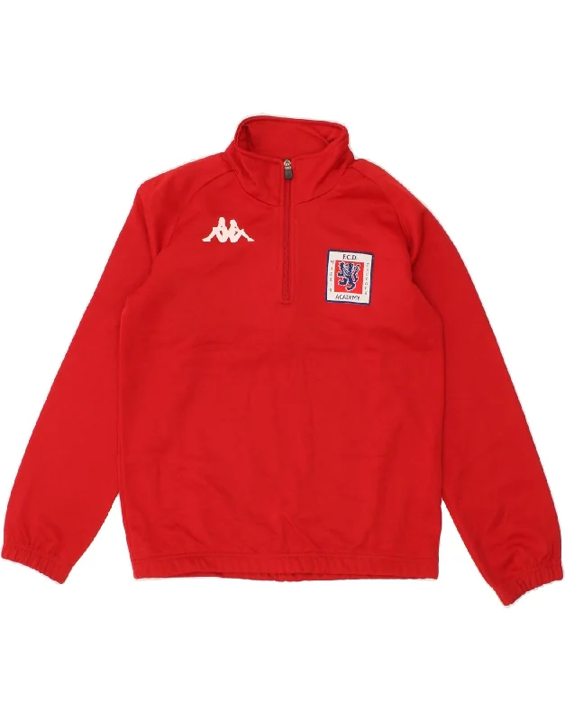 High Street Fashion KAPPA Boys Zip Neck Pullover Tracksuit Top 13-14 Years Red Polyester High Street Fashion KAPPA Boys Zip Neck Pullover Tracksuit Top 13-14 Years Red Polyester