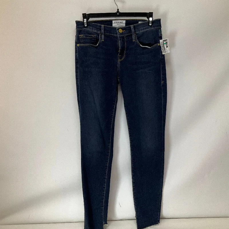 Exquisite Craftsmanship Jeans Skinny By Frame In Blue Denim, Size: 2