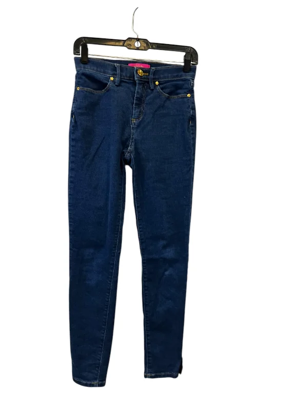 Comfortable Lounge Wear Jeans Skinny By Lilly Pulitzer In Blue Denim, Size: 2