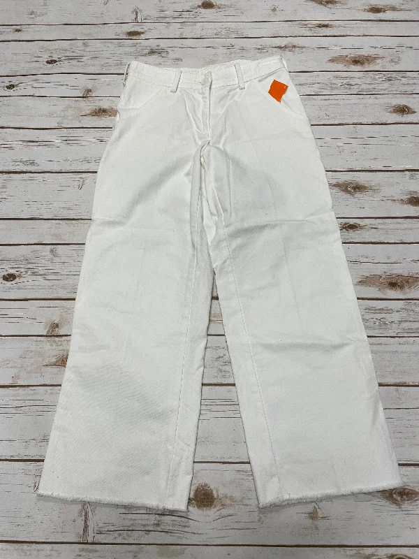 Relaxed Fashion Jeans Cropped By Free People In White, Size: 2