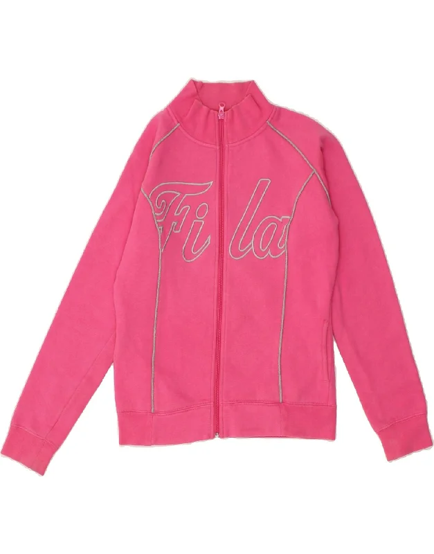 Simple And Comfortable FILA Girls Graphic Tracksuit Top Jacket 11-12 Years Pink Cotton Simple And Comfortable FILA Girls Graphic Tracksuit Top Jacket 11-12 Years Pink Cotton