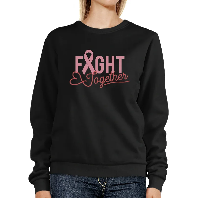 Trendy Items Fight Together Breast Cancer Awareness Black SweatShirt
