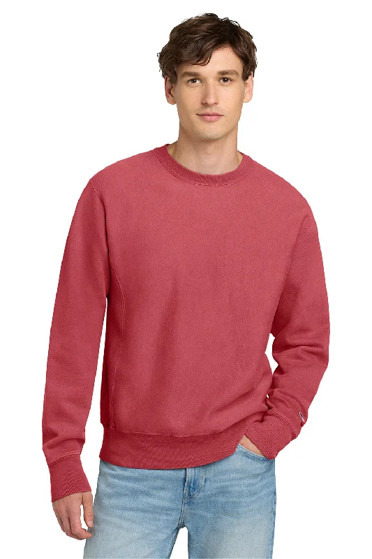 Casual Chic Looks Champion Mens Reverse Weave Garment Dyed Crewneck Sweatshirt - Crimson Red - NEW Casual Chic Looks Champion Mens Reverse Weave Garment Dyed Crewneck Sweatshirt - Crimson Red - NEW