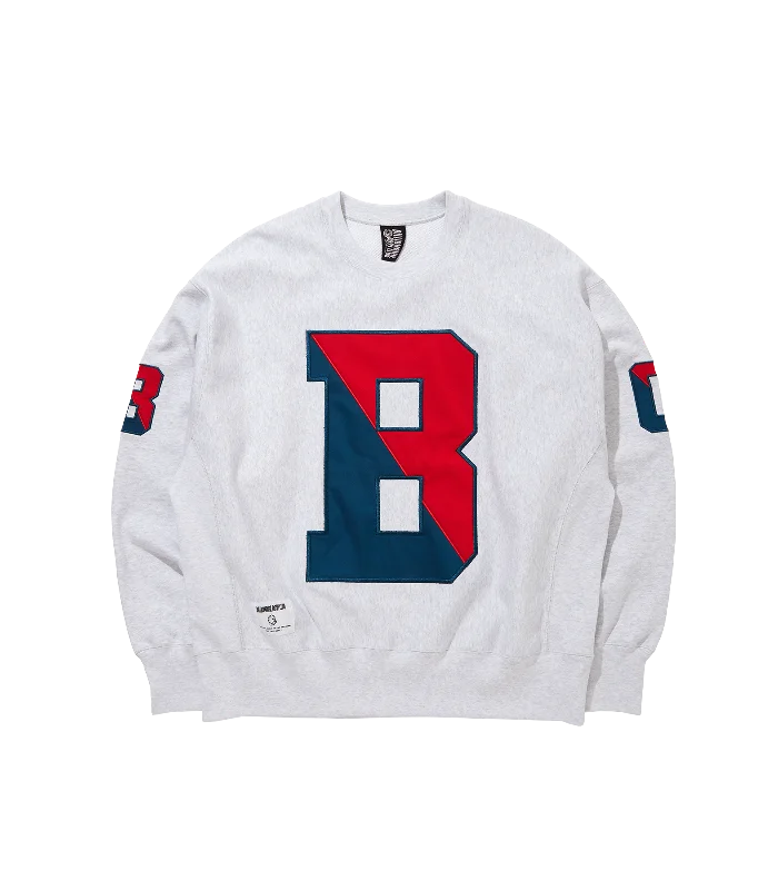 Fashion Expert APPLIQUE LOGO 'B' SWEATSHIRT - ASH GREY