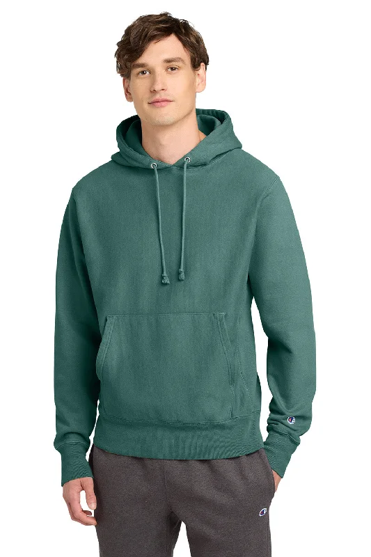 Carefree Champion Mens Reverse Weave Garment Dyed Hooded Sweatshirt Hoodie w/ Pouch Pocket - Butter Yellow - NEW Carefree Champion Mens Reverse Weave Garment Dyed Hooded Sweatshirt Hoodie w/ Pouch Pocket - Butter Yellow - NEW