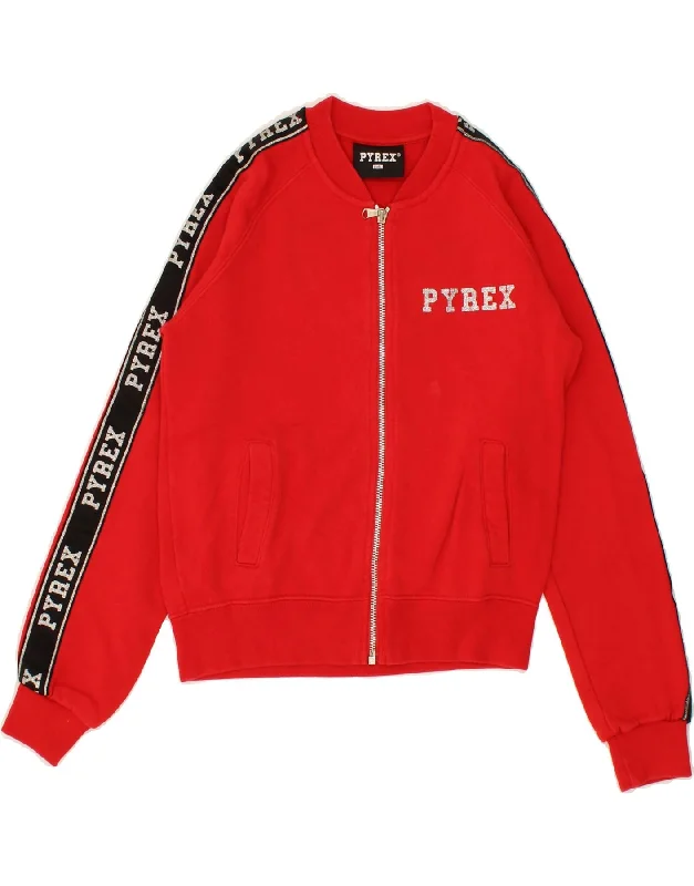 Body Design PYREX Girls Graphic Tracksuit Top Jacket 10-11 Years Medium Red