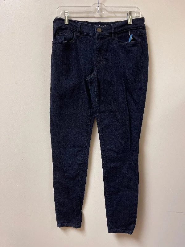 College Style Jeans Skinny By Loft In Blue Denim, Size: 6