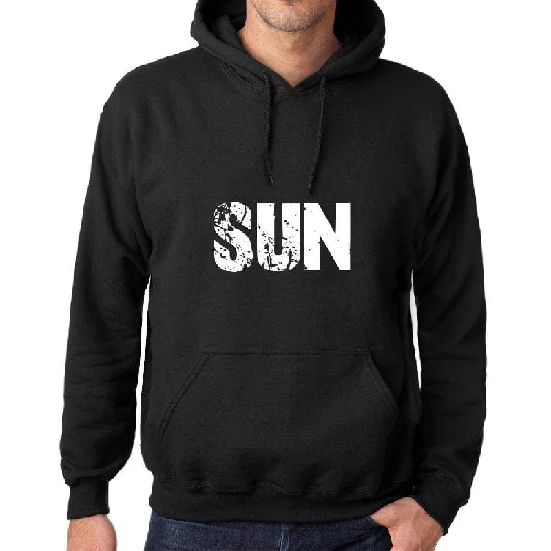 Personalized Design Men's Women's Unisex Printed Graphic Cotton Hoodie Soft Heavyweight Hooded Sweatshirt Pullover Popular Words SUN Deep Black Personalized Design Men's Women's Unisex Printed Graphic Cotton Hoodie Soft Heavyweight Hooded Sweatshirt Pullover Popular Words SUN Deep Black