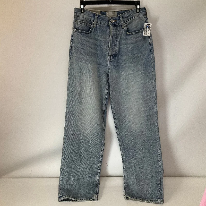 Stylish Comfort Jeans Straight By Everlane In Blue Denim, Size: 4l