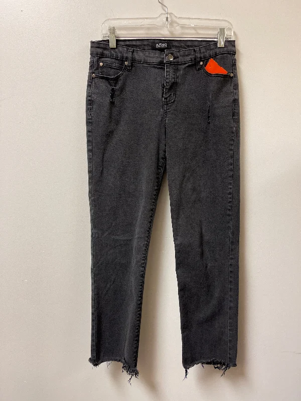 Stunning Fashion Jeans Straight By Buffalo David Bitton In Grey Denim, Size: 10