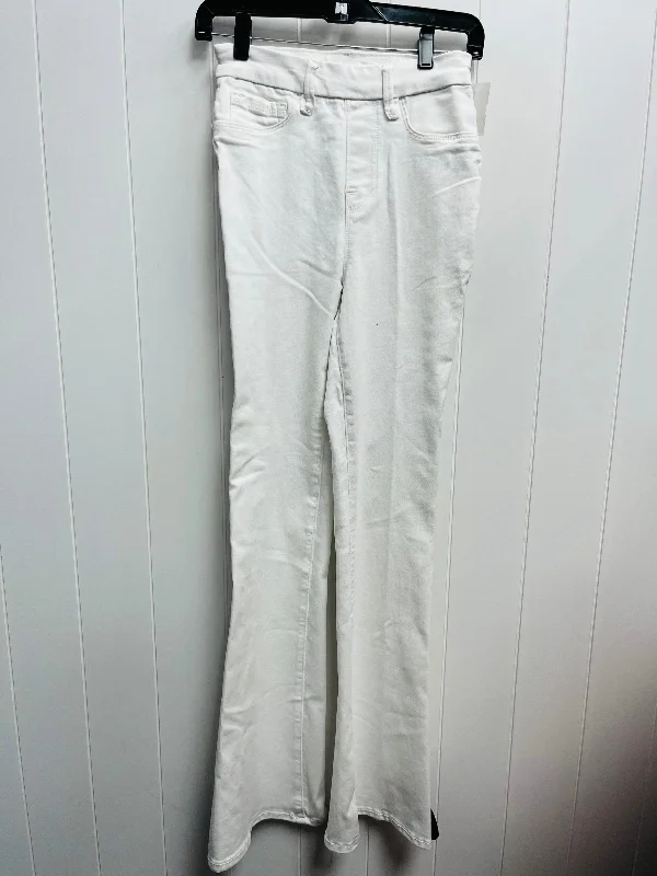 Simple Design Jeans Flared By Good American In White Denim, Size: S
