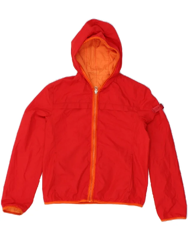 Lively And Youthful PEUTEREY Boys Hooded Reversible Jacket 9-10 Years Large Red Polyester Lively And Youthful PEUTEREY Boys Hooded Reversible Jacket 9-10 Years Large Red Polyester