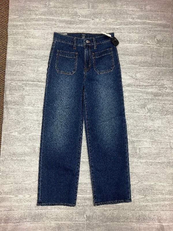 Fashion Expert Jeans Wide Leg By J. Crew In Blue Denim, Size: 0