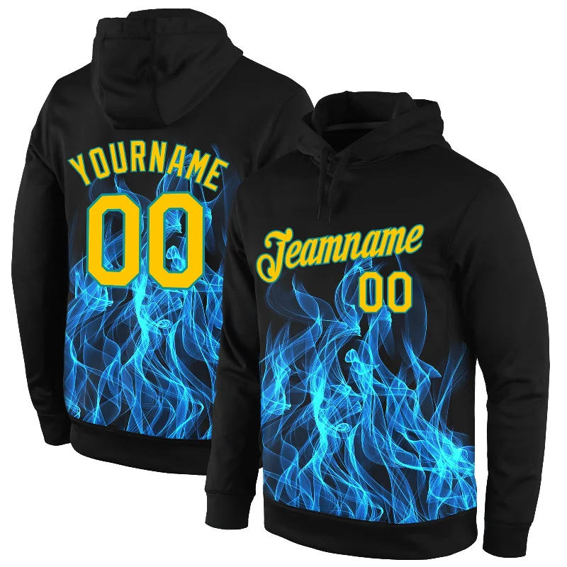 All-Day Wear Custom Stitched Black Gold-Aqua 3D Pattern Design Flame Sports Pullover Sweatshirt Hoodie All-Day Wear Custom Stitched Black Gold-Aqua 3D Pattern Design Flame Sports Pullover Sweatshirt Hoodie