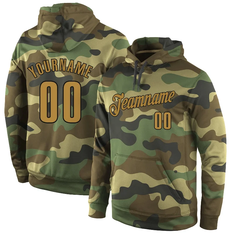 Warm Atmosphere Custom Stitched Camo Old Gold-Black Sports Pullover Sweatshirt Salute To Service Hoodie Warm Atmosphere Custom Stitched Camo Old Gold-Black Sports Pullover Sweatshirt Salute To Service Hoodie