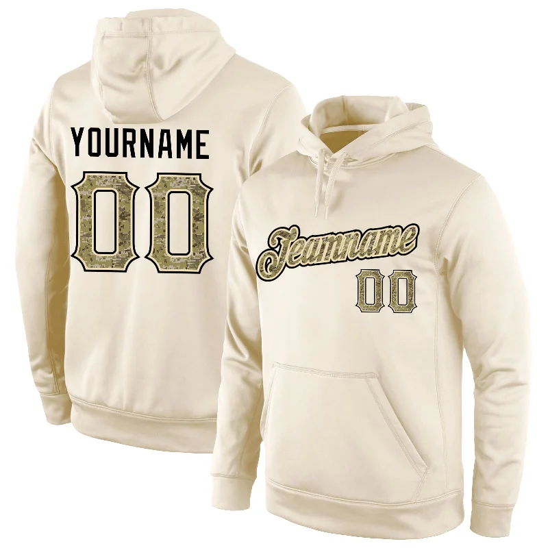 Trendy And Casual Custom Stitched Cream Camo-Black Sports Pullover Sweatshirt Hoodie Trendy And Casual Custom Stitched Cream Camo-Black Sports Pullover Sweatshirt Hoodie