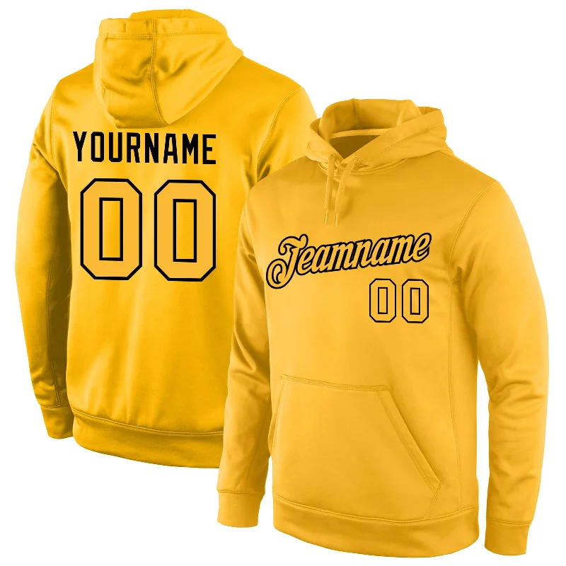 Classic Retro Custom Stitched Gold Gold-Black Sports Pullover Sweatshirt Hoodie
