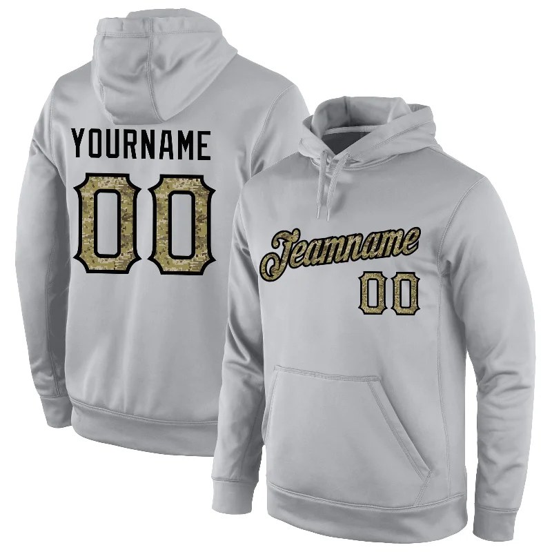Comfortable Fitwear Custom Stitched Gray Camo-Black Sports Pullover Sweatshirt Hoodie Comfortable Fitwear Custom Stitched Gray Camo-Black Sports Pullover Sweatshirt Hoodie