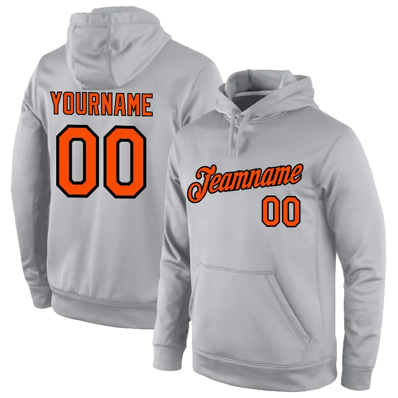 Relaxed Jackets Custom Stitched Gray Orange-Black Sports Pullover Sweatshirt Hoodie Relaxed Jackets Custom Stitched Gray Orange-Black Sports Pullover Sweatshirt Hoodie