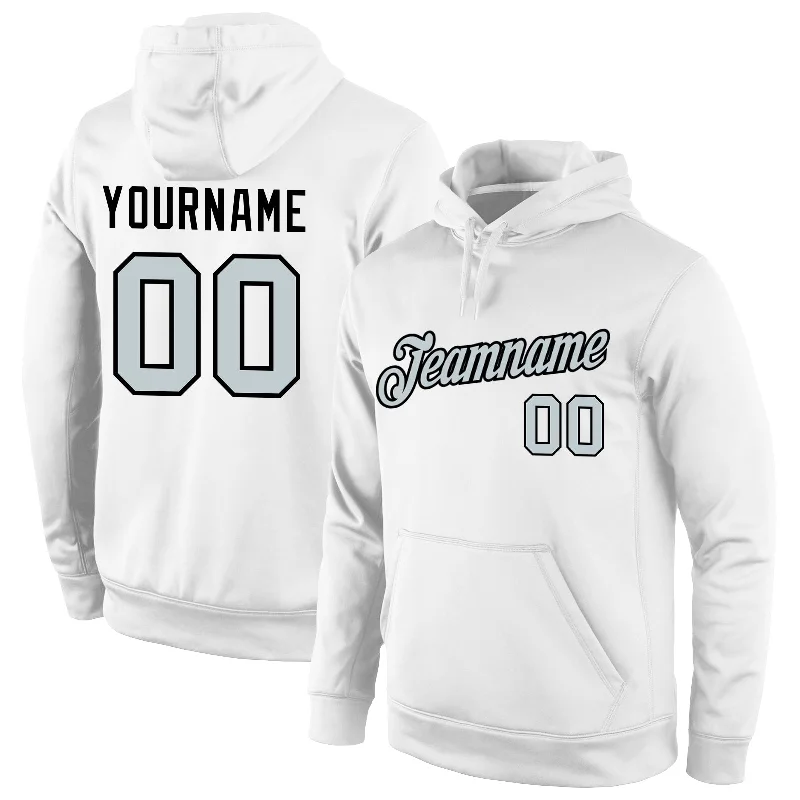 Modern Tailoring Custom Stitched White Silver-Black Sports Pullover Sweatshirt Hoodie Modern Tailoring Custom Stitched White Silver-Black Sports Pullover Sweatshirt Hoodie
