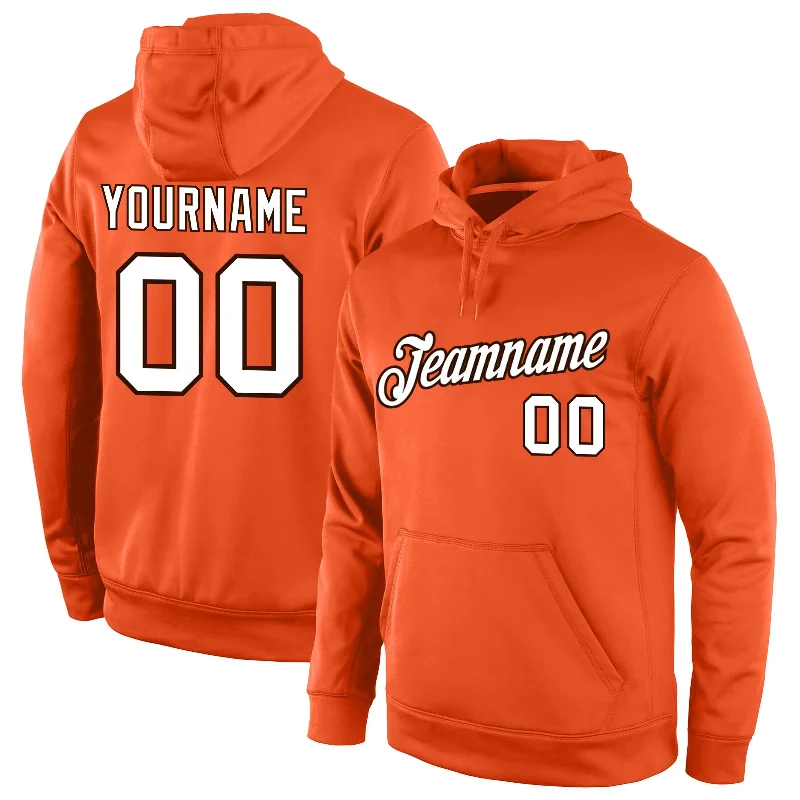 Fashionable Items Custom Stitched Orange White-Brown Sports Pullover Sweatshirt Hoodie Fashionable Items Custom Stitched Orange White-Brown Sports Pullover Sweatshirt Hoodie