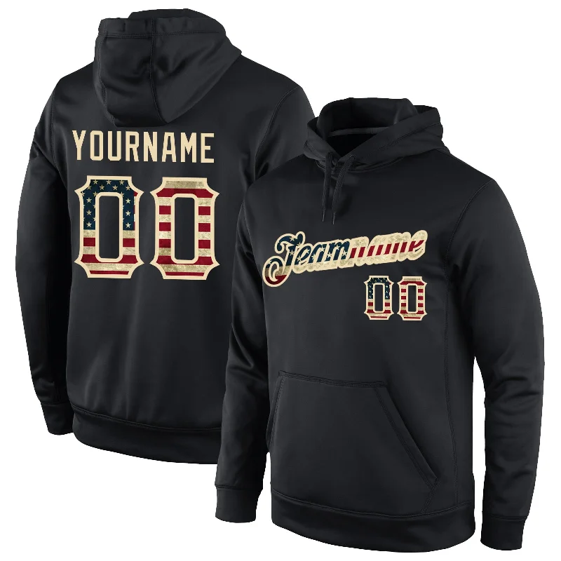 Creative Prints Custom Stitched Black Vintage USA Flag-Cream Sports Pullover Sweatshirt Hoodie Creative Prints Custom Stitched Black Vintage USA Flag-Cream Sports Pullover Sweatshirt Hoodie
