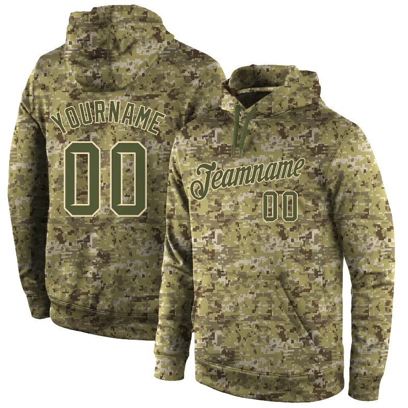 Easygoing Fashion Custom Stitched Camo Olive-Cream Sports Pullover Sweatshirt Salute To Service Hoodie Easygoing Fashion Custom Stitched Camo Olive-Cream Sports Pullover Sweatshirt Salute To Service Hoodie