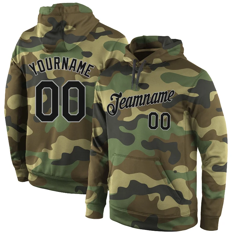 Advanced Customization Custom Stitched Camo Black-Gray Sports Pullover Sweatshirt Salute To Service Hoodie Advanced Customization Custom Stitched Camo Black-Gray Sports Pullover Sweatshirt Salute To Service Hoodie