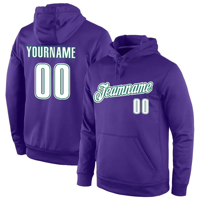 Party Wear Custom Stitched Purple White-Kelly Green Sports Pullover Sweatshirt Hoodie Party Wear Custom Stitched Purple White-Kelly Green Sports Pullover Sweatshirt Hoodie