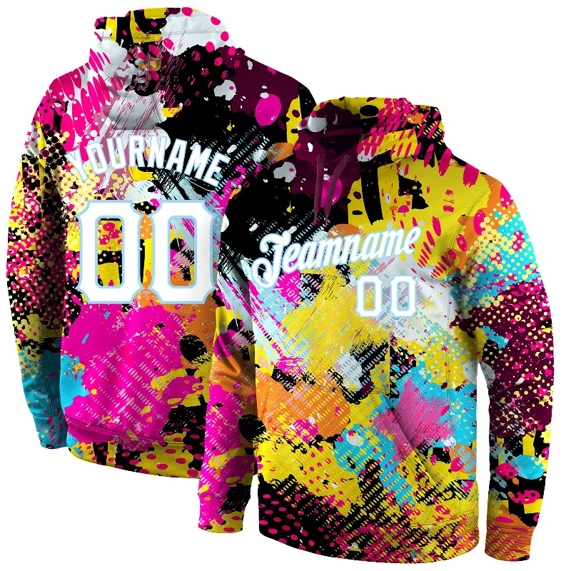Must-have For Fashion Custom Stitched Graffiti Bright Psychedelic Pattern White-Light Blue 3D Sports Pullover Sweatshirt Hoodie Must-have For Fashion Custom Stitched Graffiti Bright Psychedelic Pattern White-Light Blue 3D Sports Pullover Sweatshirt Hoodie