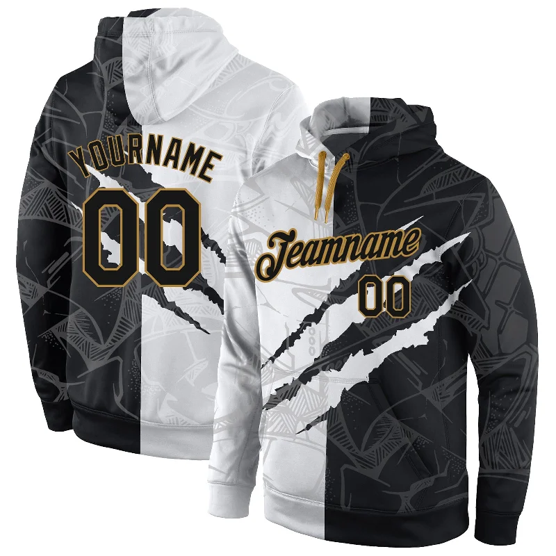 Design Perception Custom Stitched Graffiti Pattern Black-Old Gold 3D Sports Pullover Sweatshirt Hoodie Design Perception Custom Stitched Graffiti Pattern Black-Old Gold 3D Sports Pullover Sweatshirt Hoodie