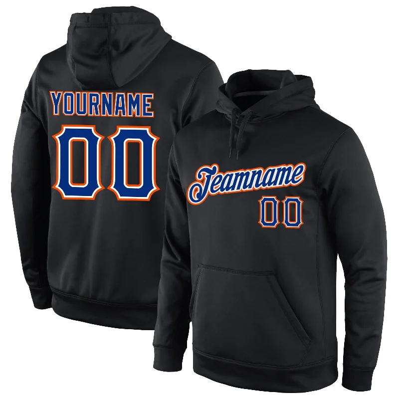 Fashion Selection Custom Stitched Black Royal-Orange Sports Pullover Sweatshirt Hoodie Fashion Selection Custom Stitched Black Royal-Orange Sports Pullover Sweatshirt Hoodie