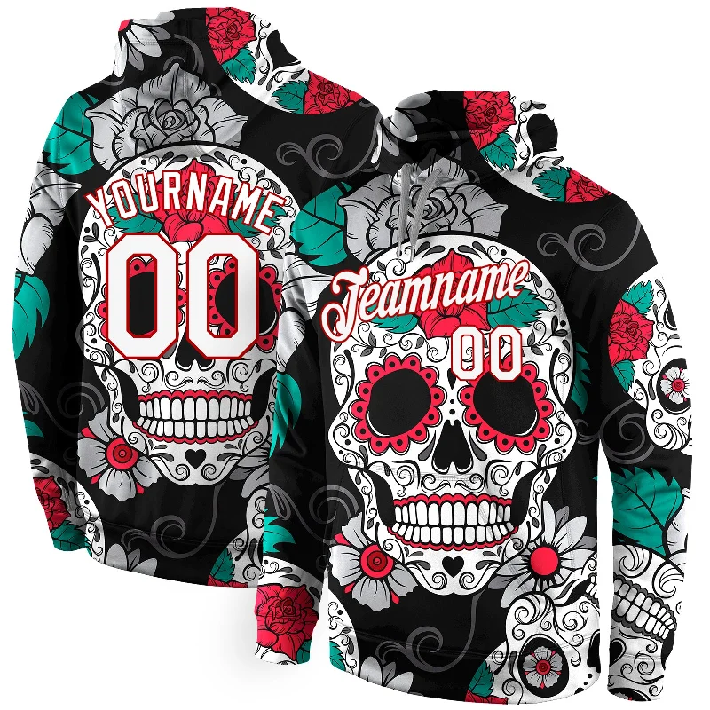 End Of The Year Custom Stitched Black White-Red 3D Skull Fashion Sports Pullover Sweatshirt Hoodie End Of The Year Custom Stitched Black White-Red 3D Skull Fashion Sports Pullover Sweatshirt Hoodie