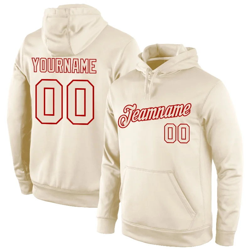 Fresh And Simple Custom Stitched Cream Cream-Red Sports Pullover Sweatshirt Hoodie