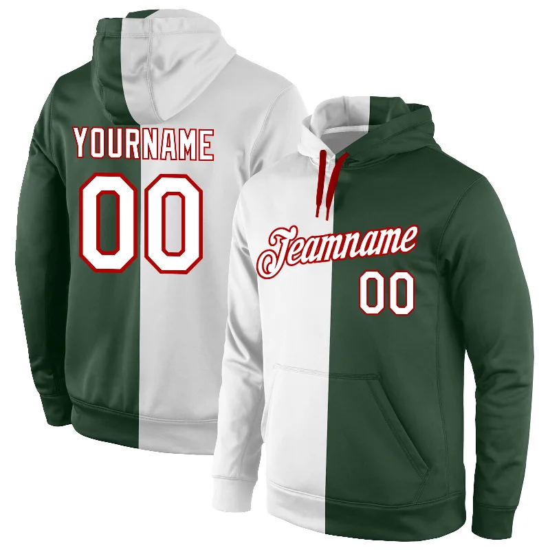 Goddess Style Custom Stitched Green White-Red Split Fashion Sports Pullover Sweatshirt Hoodie Goddess Style Custom Stitched Green White-Red Split Fashion Sports Pullover Sweatshirt Hoodie