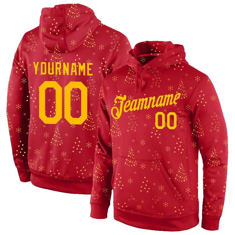 Soft Comfort Custom Stitched Red Gold Christmas 3D Sports Pullover Sweatshirt Hoodie Soft Comfort Custom Stitched Red Gold Christmas 3D Sports Pullover Sweatshirt Hoodie