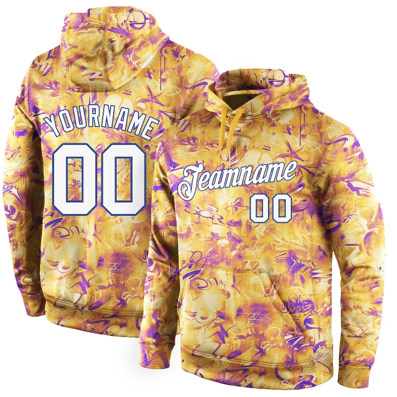 Personalized Outfit Custom Stitched Splashes Graffiti Pattern White-Royal 3D Sports Pullover Sweatshirt Hoodie Personalized Outfit Custom Stitched Splashes Graffiti Pattern White-Royal 3D Sports Pullover Sweatshirt Hoodie