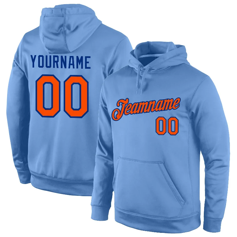 Short Design Custom Stitched Light Blue Orange-Royal Sports Pullover Sweatshirt Hoodie Short Design Custom Stitched Light Blue Orange-Royal Sports Pullover Sweatshirt Hoodie