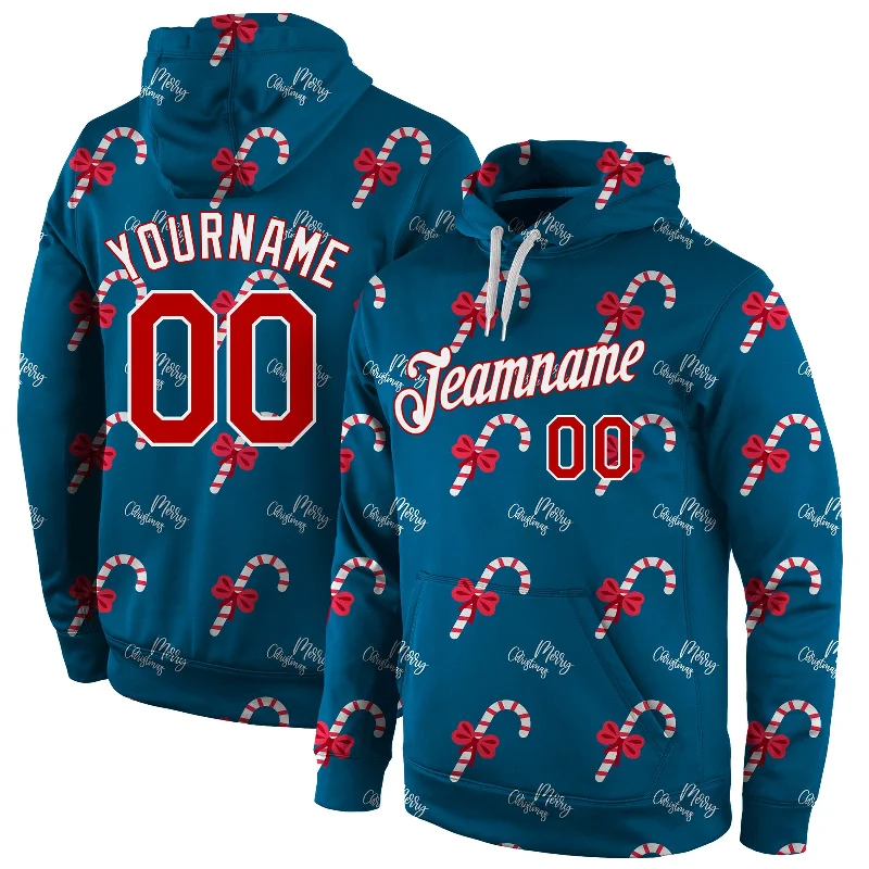 Comfortable Jackets Custom Stitched Aqua Red-White Christmas 3D Sports Pullover Sweatshirt Hoodie Comfortable Jackets Custom Stitched Aqua Red-White Christmas 3D Sports Pullover Sweatshirt Hoodie