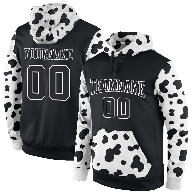 Breathable Comfort Custom Stitched Black Black-White Sports Pullover Sweatshirt Hoodie Breathable Comfort Custom Stitched Black Black-White Sports Pullover Sweatshirt Hoodie