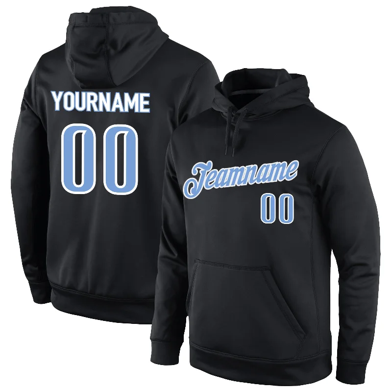 New Season Series Custom Stitched Black Light Blue-White Sports Pullover Sweatshirt Hoodie New Season Series Custom Stitched Black Light Blue-White Sports Pullover Sweatshirt Hoodie