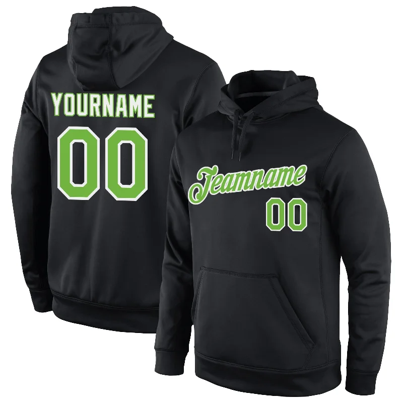 Cute Design Custom Stitched Black Neon Green-White Sports Pullover Sweatshirt Hoodie Cute Design Custom Stitched Black Neon Green-White Sports Pullover Sweatshirt Hoodie