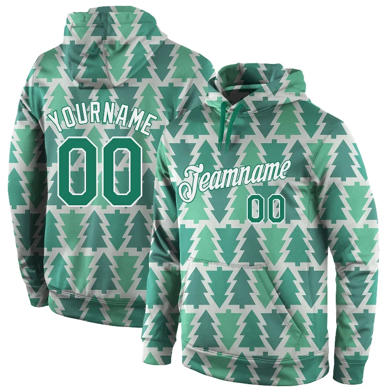 Versatile Style Custom Stitched Kelly Green Kelly Green-White Christmas 3D Sports Pullover Sweatshirt Hoodie Versatile Style Custom Stitched Kelly Green Kelly Green-White Christmas 3D Sports Pullover Sweatshirt Hoodie